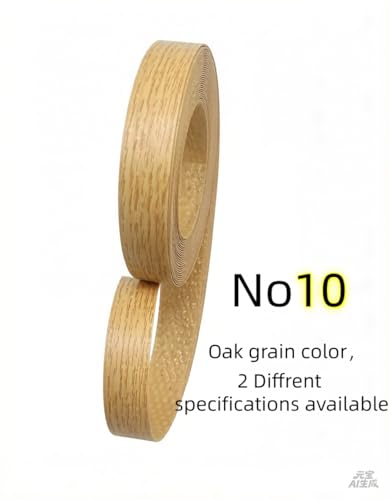 Image of HGKJHFmelamine Edging Tape. pre Coated with hot melt Adhesive Flexible Veneer Edge Edging, Used for Cabinet and Furniture Maintenance (No10-Oak Grain Color, 1.81cm*7.6m)