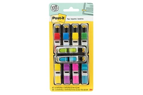 Post-it Flags Value Pack, 35/Dispenser, 8 Dispensers/Pack, 47 in Wide, Assorted Colors, Includes 48 Free Arrow Flags (683-VAD1)