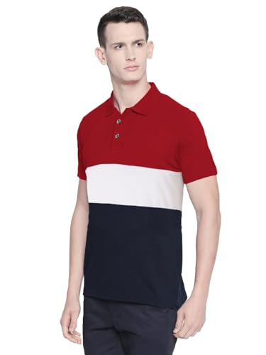 Image of LEOTUDE Men's Cotton Regular Fit T-Shirt - Plain Polo T-Shirt