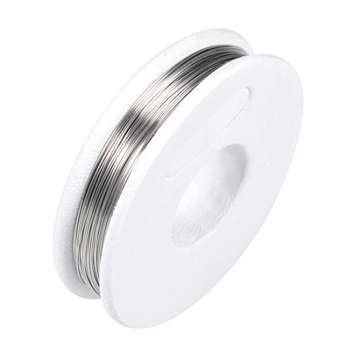 sourcing map Cable de resistencia de calentamiento de 0,25mm y 30AWG, cables de resistencia de nicromo para elementos de calefacción de 33 pies