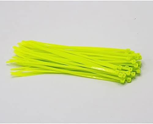 4" x 18 LB Cable Ties (100/bag) - Fluorescent Green