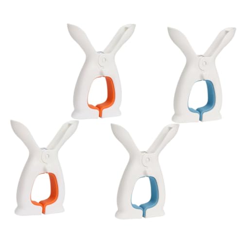 Cabilock 4 Piezas Pinzas para Sujetar Calcetines Rejilla para Secadora Clip de Agarre tendedero de Tela tendedero de Ropa Pinzas para Toallas de Playa Pinza Antideslizante el plastico