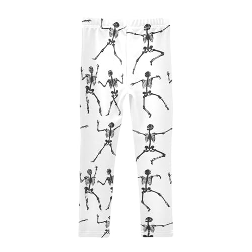 ZZKKO Girls Leggings Dancing of Skeletons Toddler Girls Clothes Leggings for Girls Toddler Girls Leggings 3-4T2