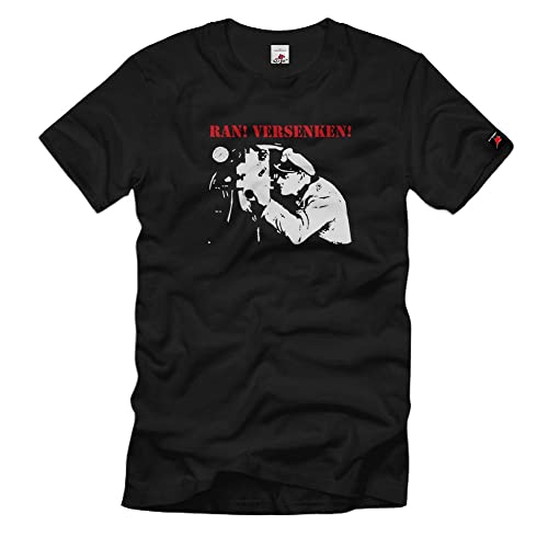 T-Shirt U-Bateau Allemand Noir Medium - Maillot Militaire de la Marine