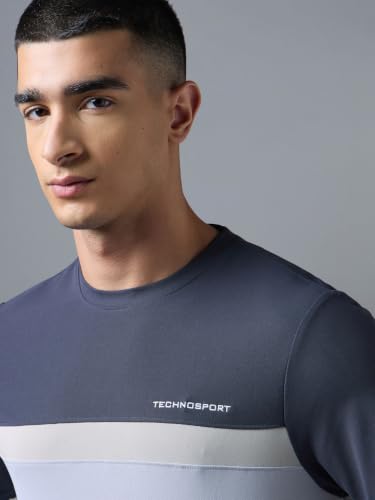 Image of TECHNOSPORT Men's Slim Fit Half Sleeve Crew Neck T-Shirt, MATPIQ Quick Dry Moisture Wicking Stretchable Sports Gym and Casual Wear
