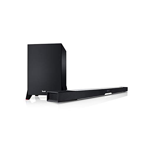 Teufel CINEBAR LUX Ambition - Soundbar mit Subwoofer, Dolby Audio, LAN, WLAN, Dynarmore 3D, Multiroom, Bluetooth, HDMI 3D ARC CEC - schwarz/weiß