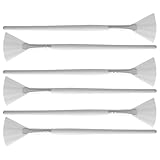 Gogogmee 6個 フェイシャル用扇形マスクブラシ 肌ケア用柔軟ブラシ セラム クレイ ピーリングマスク対応 顔輪郭にフィット 女性のスキンケア