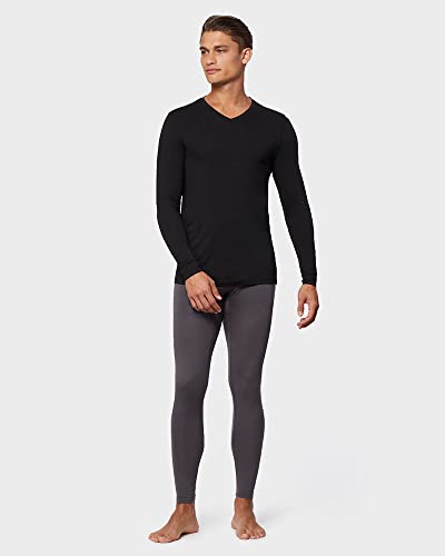 32 Degrees Men's Lightweight Baselayer V-Neck Top | Long Sleeve | Form Fitting | 4-Way Stretch | Thermal2