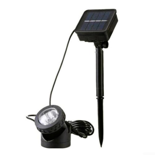 Luces solares para césped y jardín con panel solar ajustable y foco, diseño impermeable IP68, iluminación automática del atardecer al amanecer, para estanques y caminos al aire libre (1)
