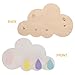 PRETYZOOM Cloud Shape Hook Solid Wood Decorative Wall Hook for Coats Towels Bags Multipurpose Hanging Tool for Home Charming Design for Modern Rustic Interiors