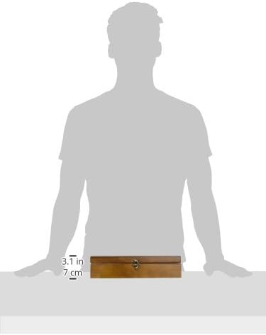 Miniatura 3 de Old World caja de tesoro de madera con pestillo de metal.