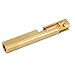 RiToEasysports Mini Ballpoint Pen, Portable Brass Small Pocket Ballpoint Pen for Working Writing Traveling Business (Brass Color)