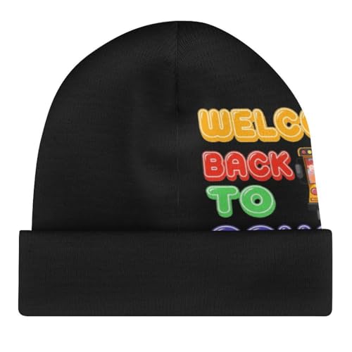 Welcome Back to School Kids Beanie Hat for for Girls Boys Children Cap Winter Knitted Chemo Cancer Headwear Accessories Gifts Decoration4