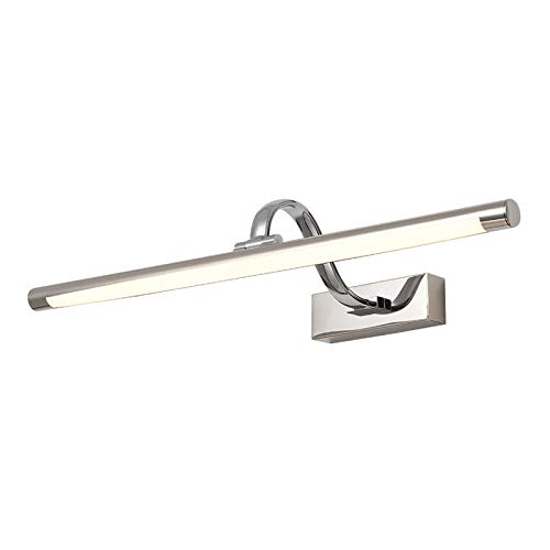 Aplique LED para espejo de baño en acero inoxidable cromado con cabezal orientable 180 grados