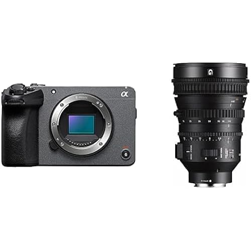 Sony Cinema Line FX30 Super 35 Camera + Sony SELP18110G 18-110mm f/4-22 Fixed Zoom Camera Lens, Black