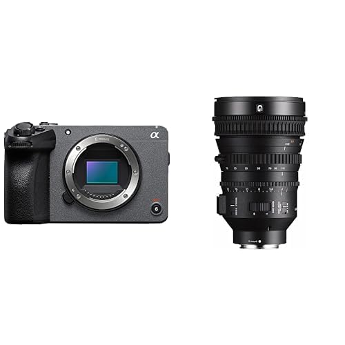Image of Sony Cinema Line FX30 Super 35 Camera + Sony SELP18110G 18-110mm f /4-22 Fixed Zoom Camera Lens, Black