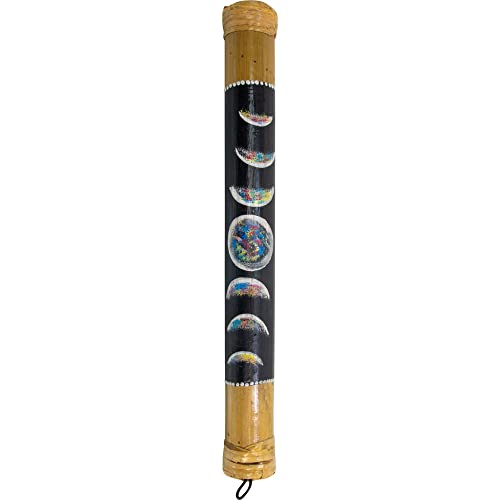 16 Handmade & Painted Bamboo Rainstick Moon Phases Ethically made in Bali
