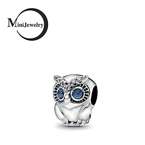 Smart Wise Owl Charm fits Pandora Moments Bracelets Bird Animal Sterling Silver Bead2
