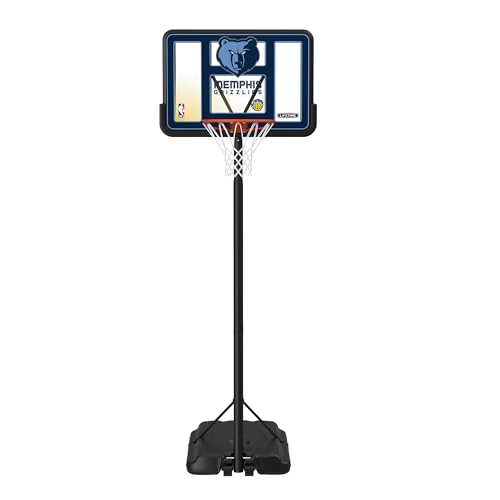 Image of Lifetime NBA Memphis Grizzlies Portable Basketball Hoop, Adjustable Height 7.5-10 Ft, 44 Inch Shatterproof Fusion Backboard, Base with Wheels