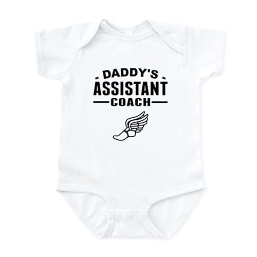 CafePress Daddys Assistant Track Coach Body Suit Cute Infant Bodysuit Baby Romper