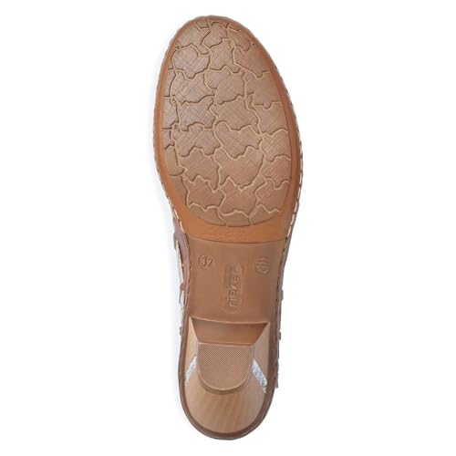 Rieker 46778 Sina Women's Heels - Sling-Backs, Leather Upper, Hand-Woven Design, Anti-Stress Comfort, Flexible Sole, Secure Fit, and Timeless Everyday Style3