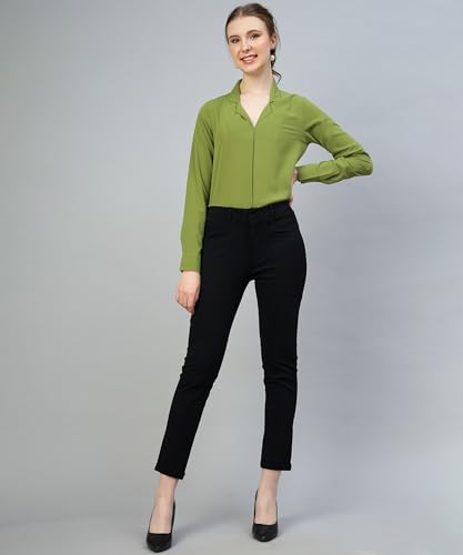 Image of Women's Regular Fit Cotton Blend Shirts with Wingtip Collar