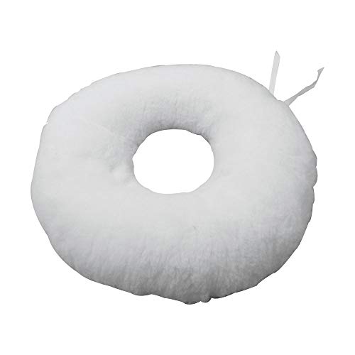 Cojín antiescaras redondo con agujero para silla o asiento (Blanco)