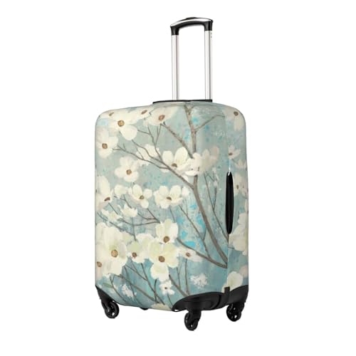 Spring Flower Blossoms Print Suitcase Cover Luggage Protector Washable Elastic Fashionable Travel Gear Cover2
