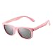 AZORB Kids Polarized Sunglasses TPEE Rubber Flexible Frame for Boys Girls Age 3-10, 100% UV Protection (ALL Pink)