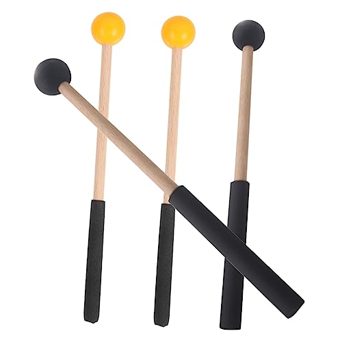 LIFKOME 2Pairs Ethereal Tongue Drum Mallets with Ergonomic Handles Drumsticks for Beginners for Marimba and Xylophone Practice