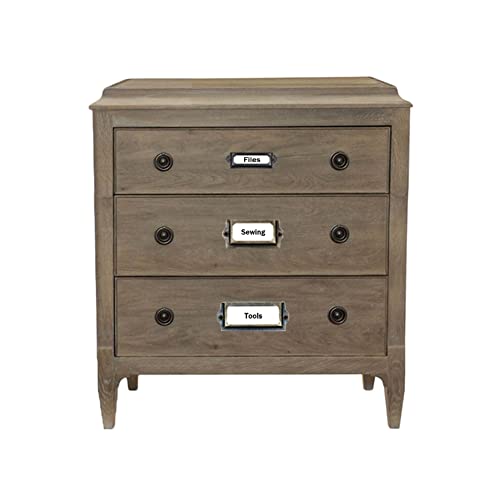 Adiyer [32 Pack] Antique Bronze Office Library File Drawer Cabinet Card Tag Label Holder Metal Frame 70Mm X 33Mm #TOP4