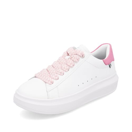 Rieker Damen Low-Top Sneaker W1201, Frauen Halbschuhe, lose Einlage,Turnschuhe,Laufschuhe,straßenschuhe,Strassenschuhe,Weiss (82),38 EU / 5 UK