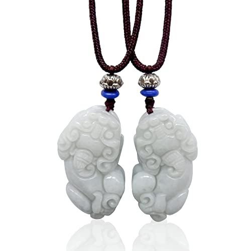 Pendentif de couple en jade blanc : le cadeau idéal avec cette paire de collier