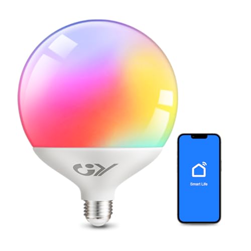 GY Lampadina E27 LED Bluetooth Mesh G150, 18W equivalenti a 200W, 2880Lumen, RGB dimmerabile, Applicazione di controllo 2700k-6500k, Musica sincrona cambia colore