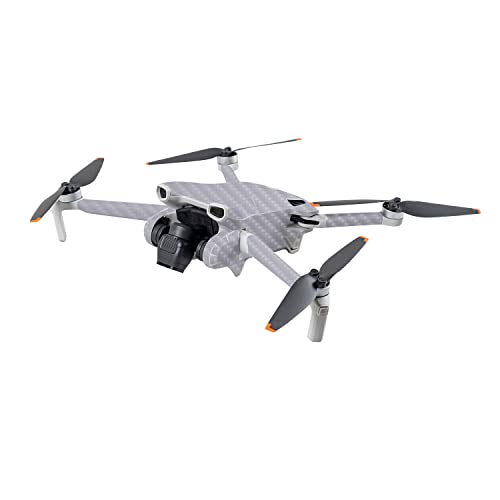 Image of MightySkins Carbon Fiber Skin Compatible with DJI Mini 3 - Solid Gray | Protective, Durable Textured Carbon Fiber Finish | Easy to Apply | Made in The USA