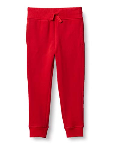 Nautica Boys Basic Fleece Jogger Sweatpants Elastic Waistband with Drawstring Closure Super Soft Cotton-Blend Red 8
