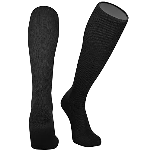 All Sport Knee High Long Baseball Football Tube Socks, Black