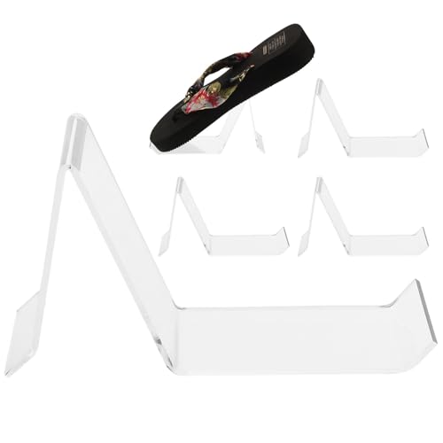 CLISPEED Expositor y Venta Minorista para Escaparate Acrílico Transparente 5 Piezas Soporte Elevado y Resistente de Zapatos en Tienda