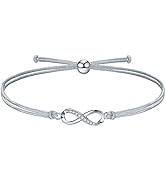 J.Endéar Infinity Armband Silber 925 Unendlichkeitszeichen Handgefertigtes Filigranes Armband Dam...