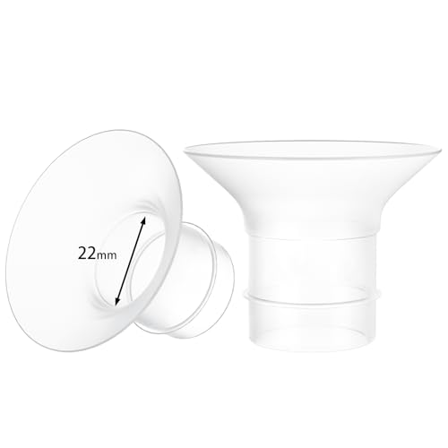 2PC Flange Insert 22mm Compatible with Momcozy Air 1/W1/M9/M6/M5/V1 Pro/V2 Pro for Spectra/eufy/Medela/Elvie/Lansinoh/Paruu with 24mm Flange/Shield Pump Pumping Essentials Flange Insert Kits