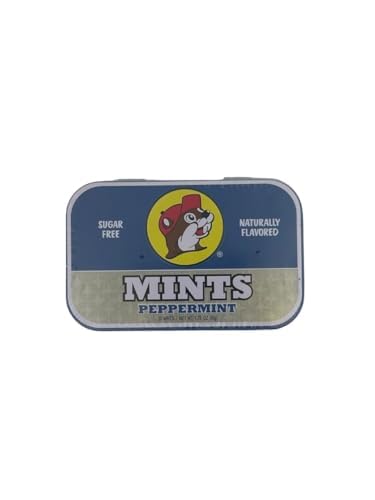 Buc-ee's Gluten Free & Sugar Free Mints - 50 mints Tin Can, Pack of 6 (Peppermint)