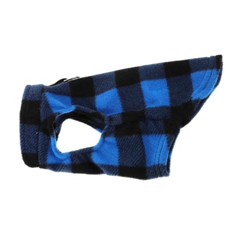 Homoyoyo Hundeweste für Kleine Hunde Fleeceweste mit Karomuster D Ring Leinenbefestigung Warme...