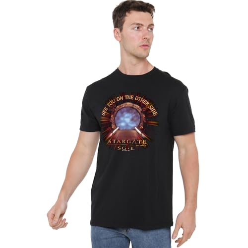 Stargate Sg-1 Sg1 Other Side T Shirt, Black Camiseta, Negro, S Unisex Adulto
