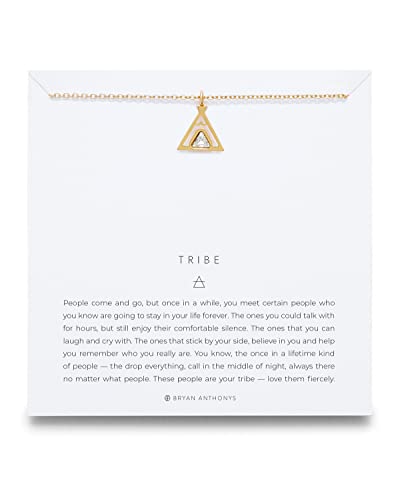 Bryan Anthonys Tribe Friendship Necklace for Women - Elegant Tepee Pendant with 14k Gold Plated Finish Over Brass Meaningful Sentimental Jewelry Adjustable Length Nickel-Free Everyday Necklace Gift
