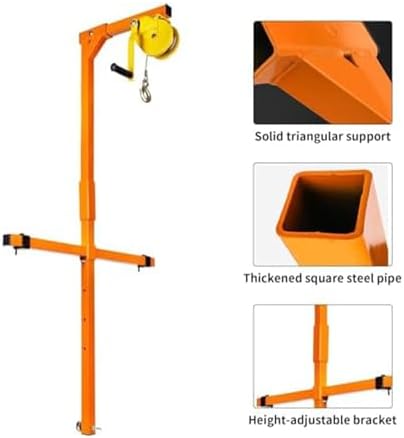 HVAC Air Conditioning Installation Tool with 150kg Capacity, Lifting Bracket & Manual Winch for Efficient & Easy AC Setup,20M