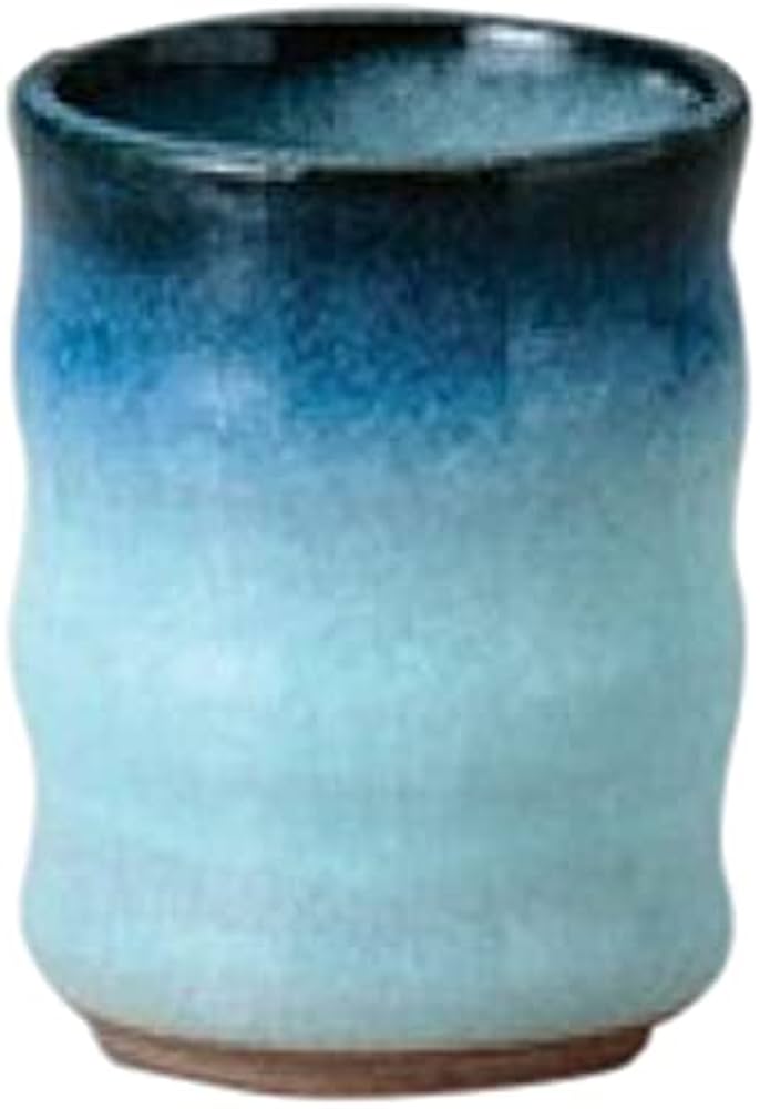 Amazon.com: せともの本舗 Set of 5 Long Teacup, Indigo Glazed Cob