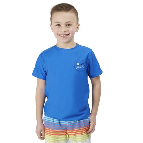 Eddie Bauer Boys' Swimwear UPF 50 Short Sleeve Rash Guard Shirt (2T-16)
