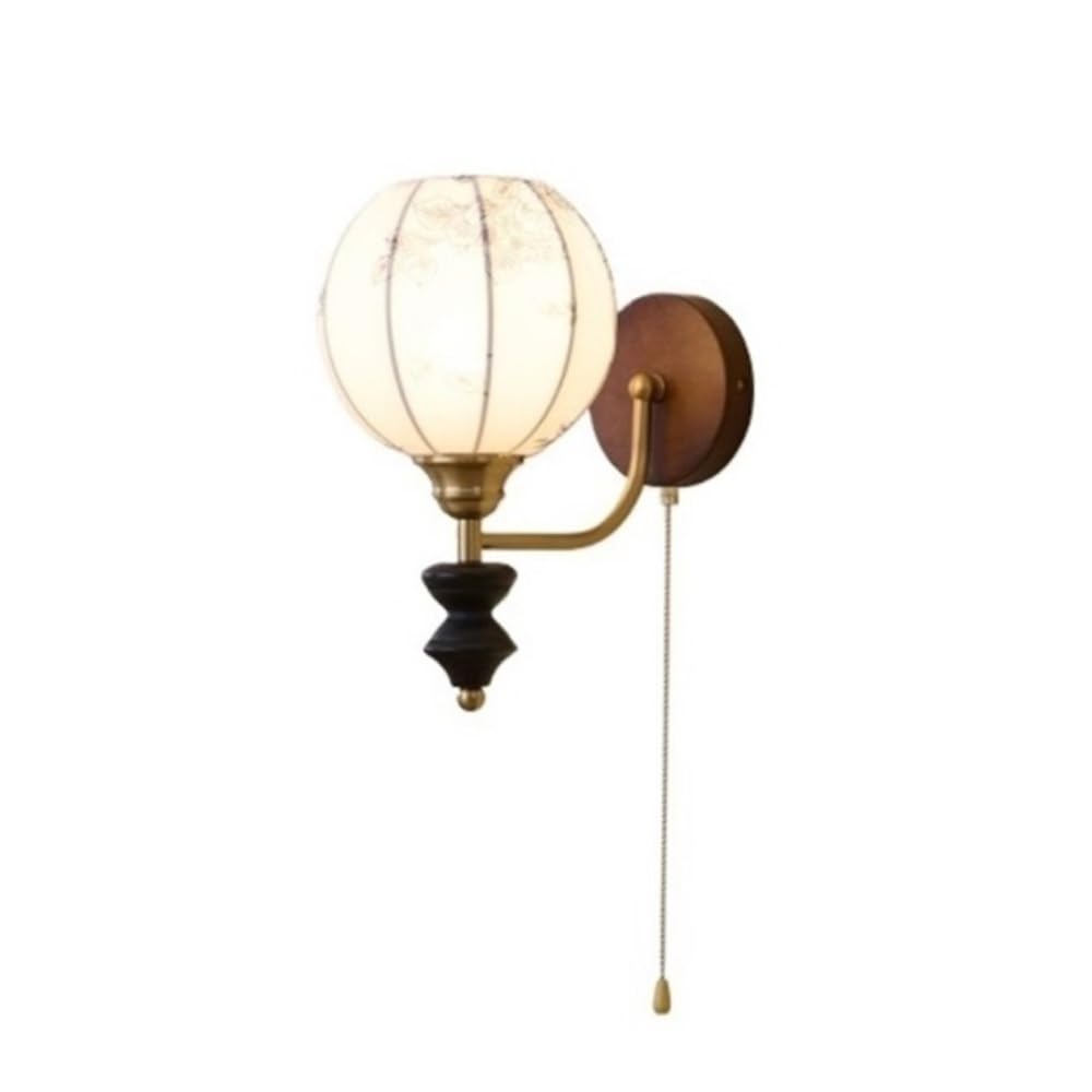 birene Wall Lamp Home Decorative Lamp Retro Living Room Aisle Corridor Lamp Fabric Lampshade
