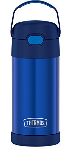 THERMOS FUNTAINER 12 Ounce Stainless Steel Vacuum Insulated Kids Straw Bottle, Blue #1