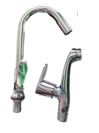 Stainless Steel Long Body taps for Bathroom (Long Body bib Cock & Swan Neck)